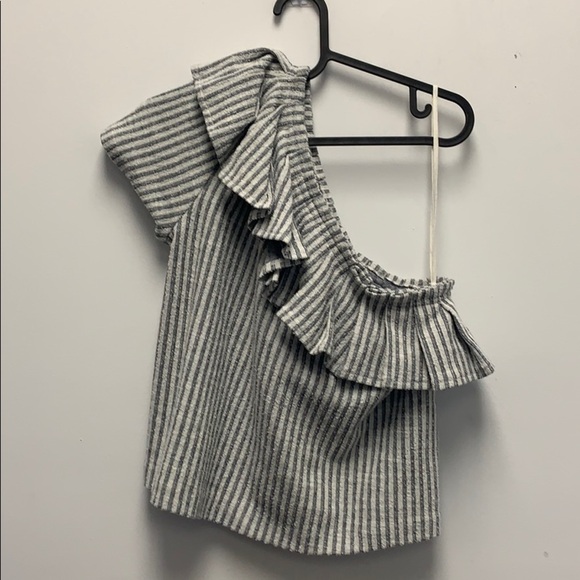 Club Monaco one shoulder ruffle top - Picture 4 of 6